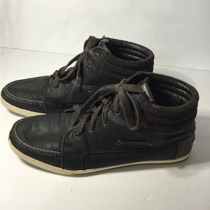 Men’s Aldo High Top Leather Sneakers Size 10 1/2